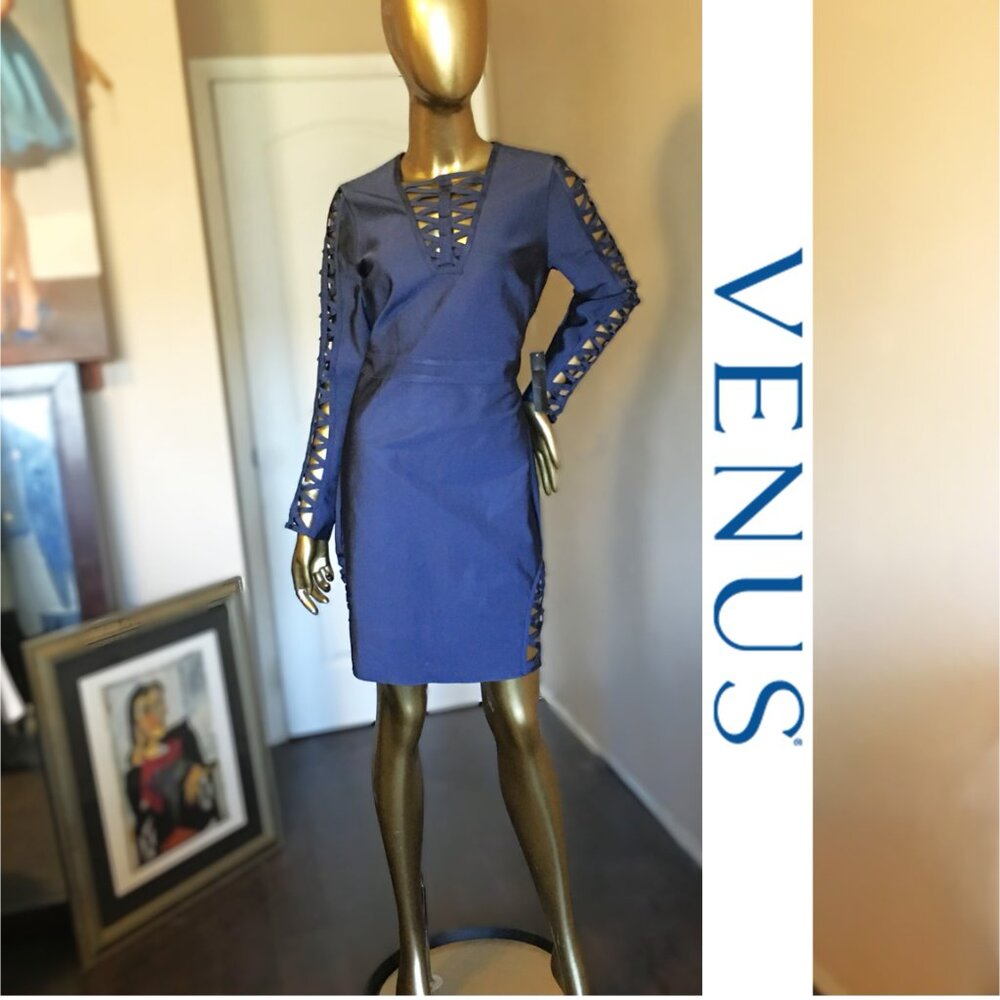 VENUS Midnight Blue Bandage Strappy Dress NEW WITH TAG!!!